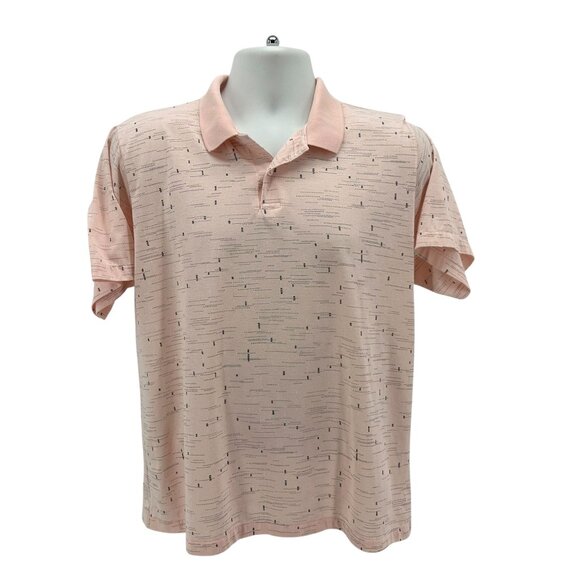 Vintage Givenchy Monsieur Mens Large Shirt Polo Pink Pattern Short Sleeve Retro - Picture 1 of 9